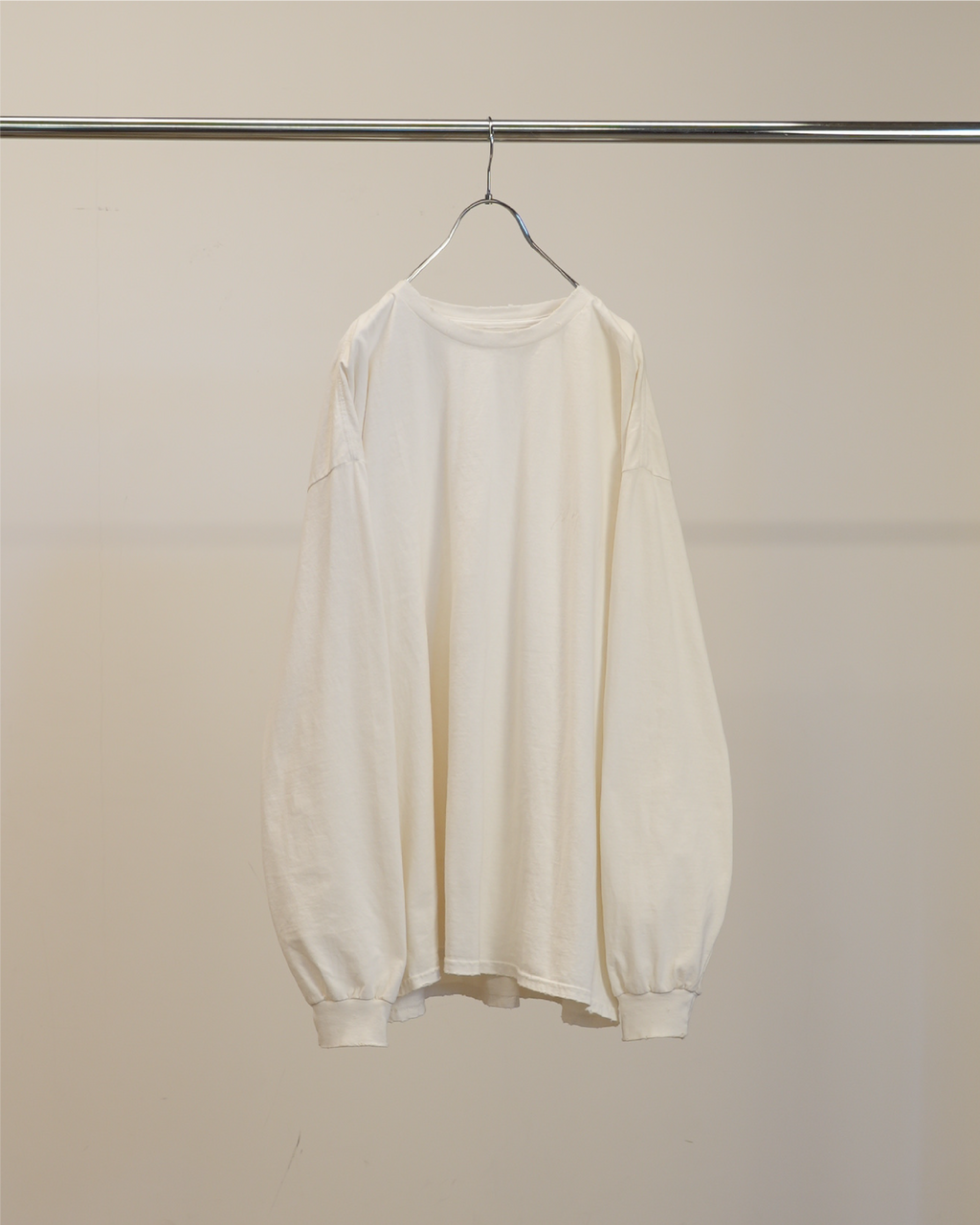 EMBROIDERY DYED LS(WHITE)