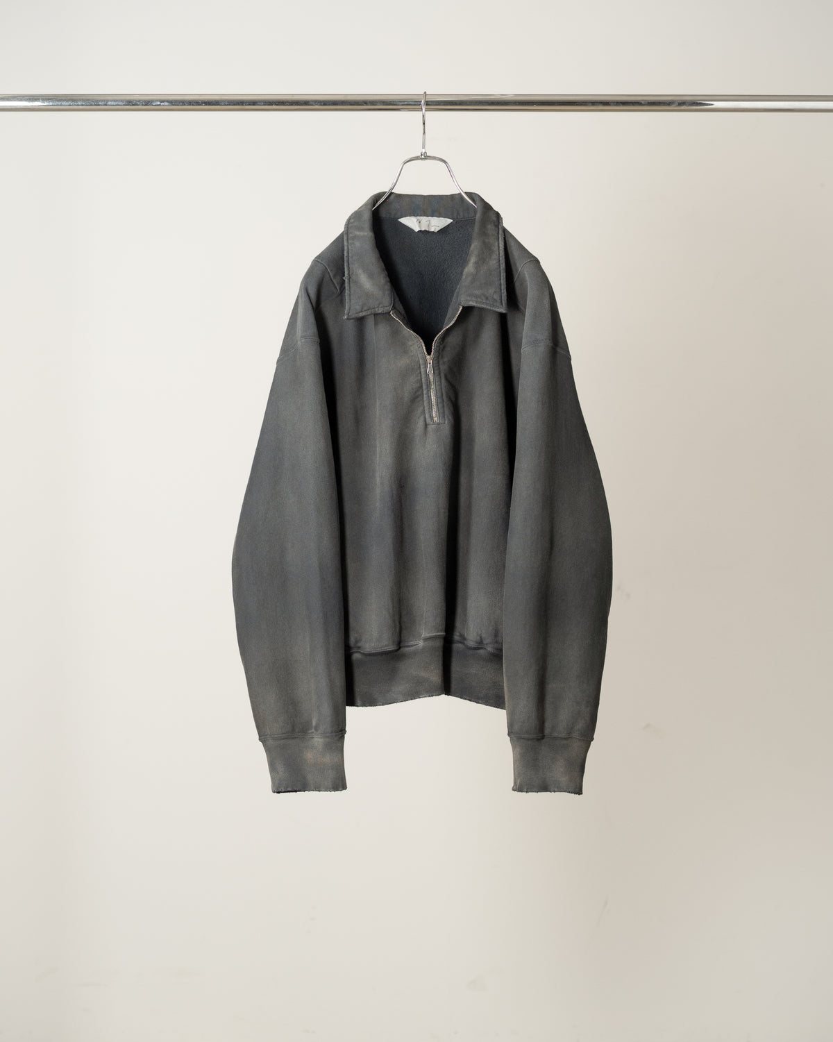 FLEECE-LINED SWEAT PULLOVER(BLACK) – ANCELLM
