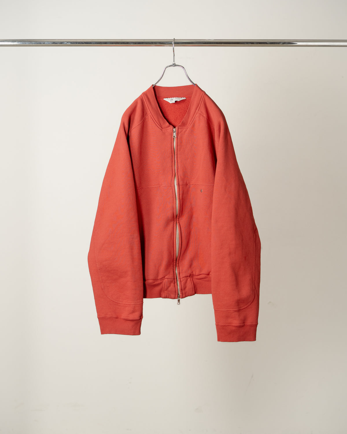 FLEECE-LINED SWEAT VARSITY SHIRT(RED)