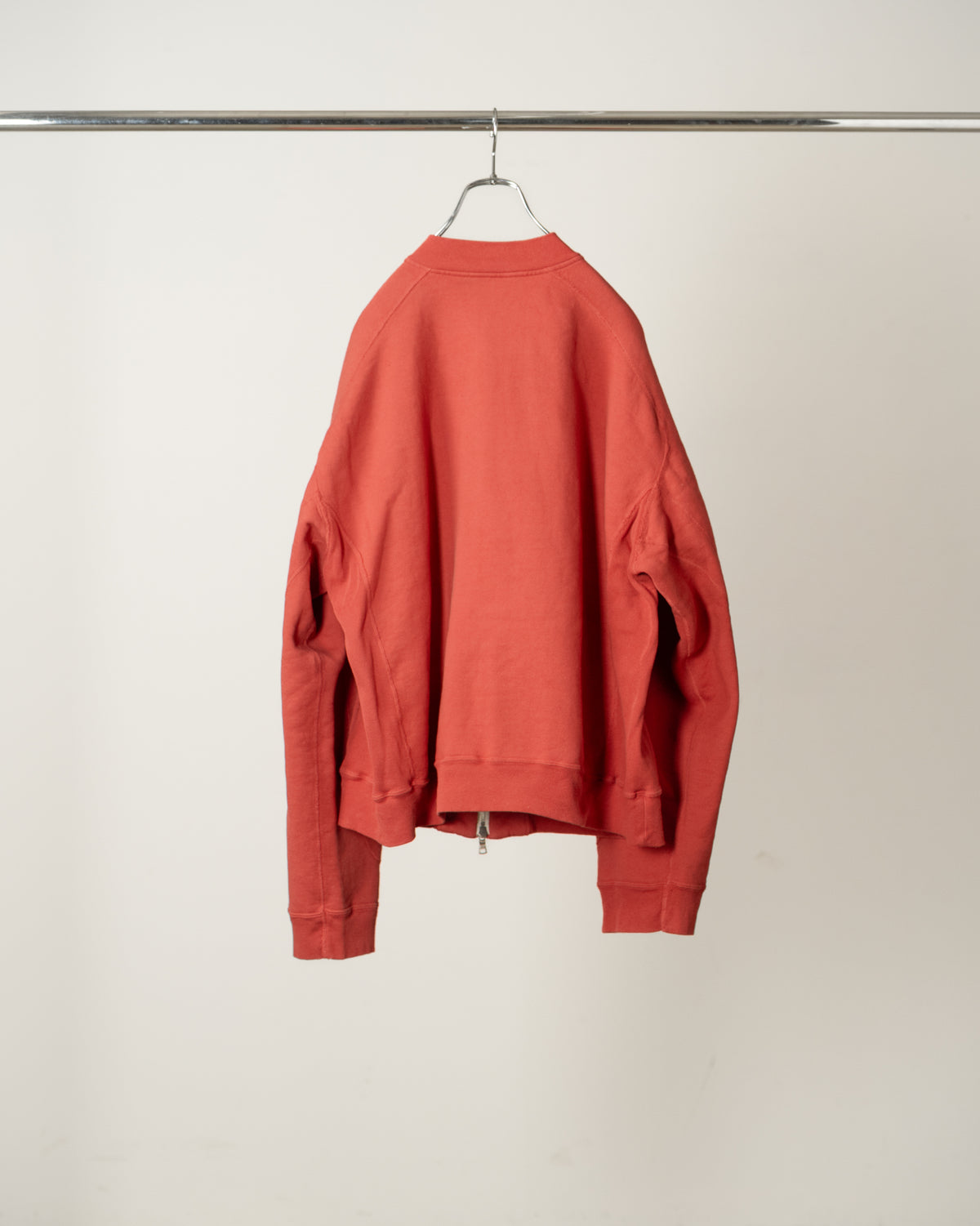 FLEECE-LINED SWEAT VARSITY SHIRT(RED)