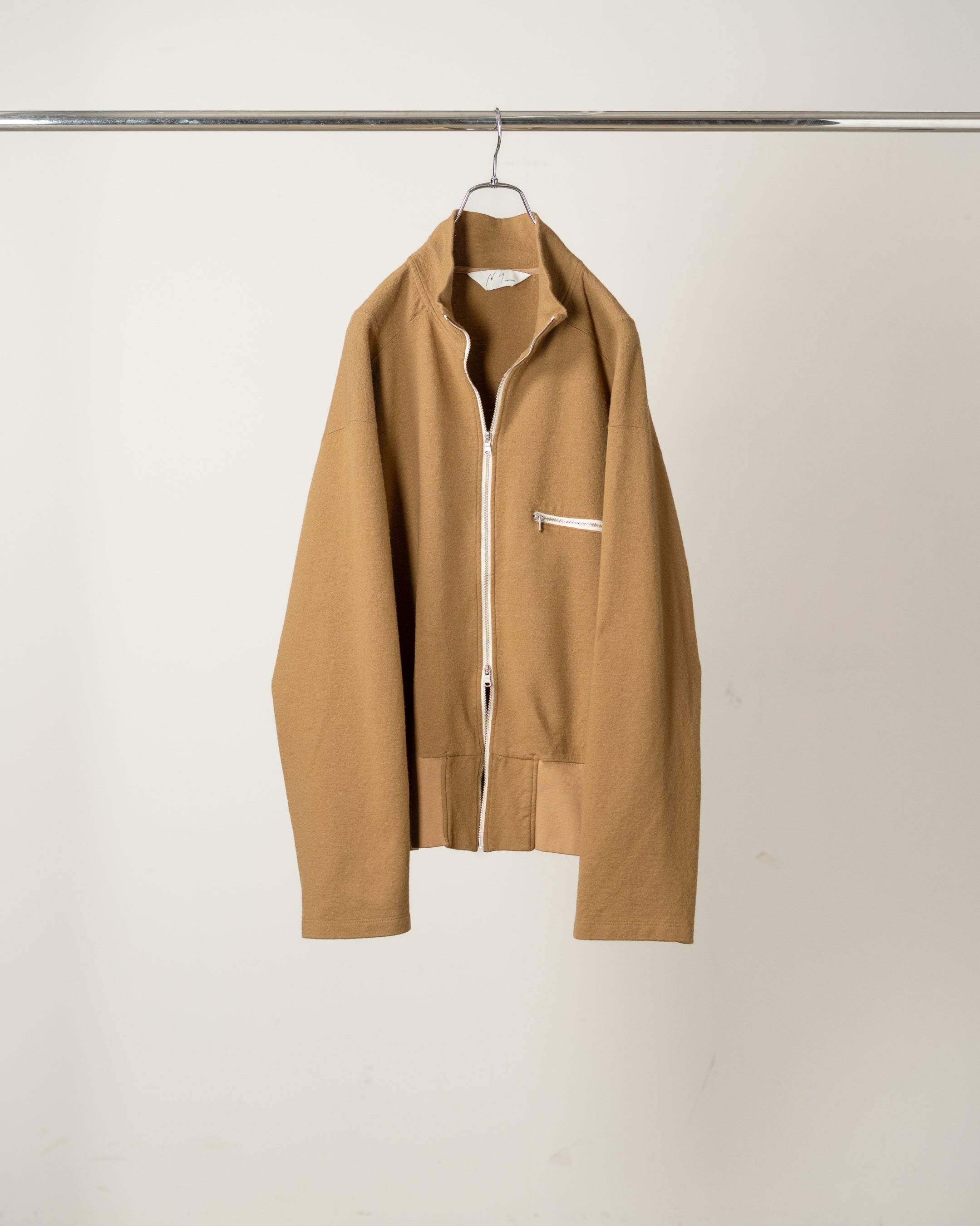 ジャケット・アウター ANCELLM ZIP BLOUSON BEIGE size1 SHRINK WOOL ZIP UP STAND BLOUSON(BEIGE) – ANCELLM