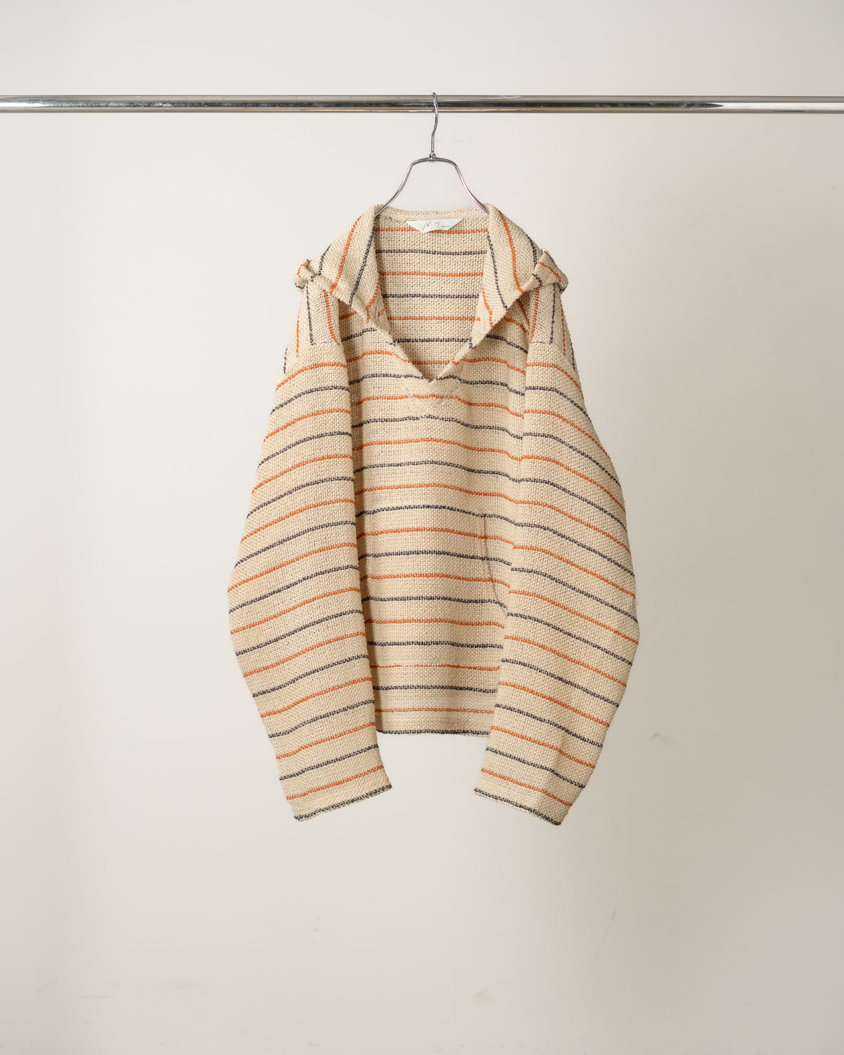 CUT BORDER HOODIE(BEIGE)