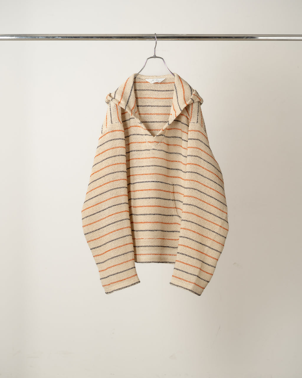 CUT BORDER HOODIE(BEIGE)