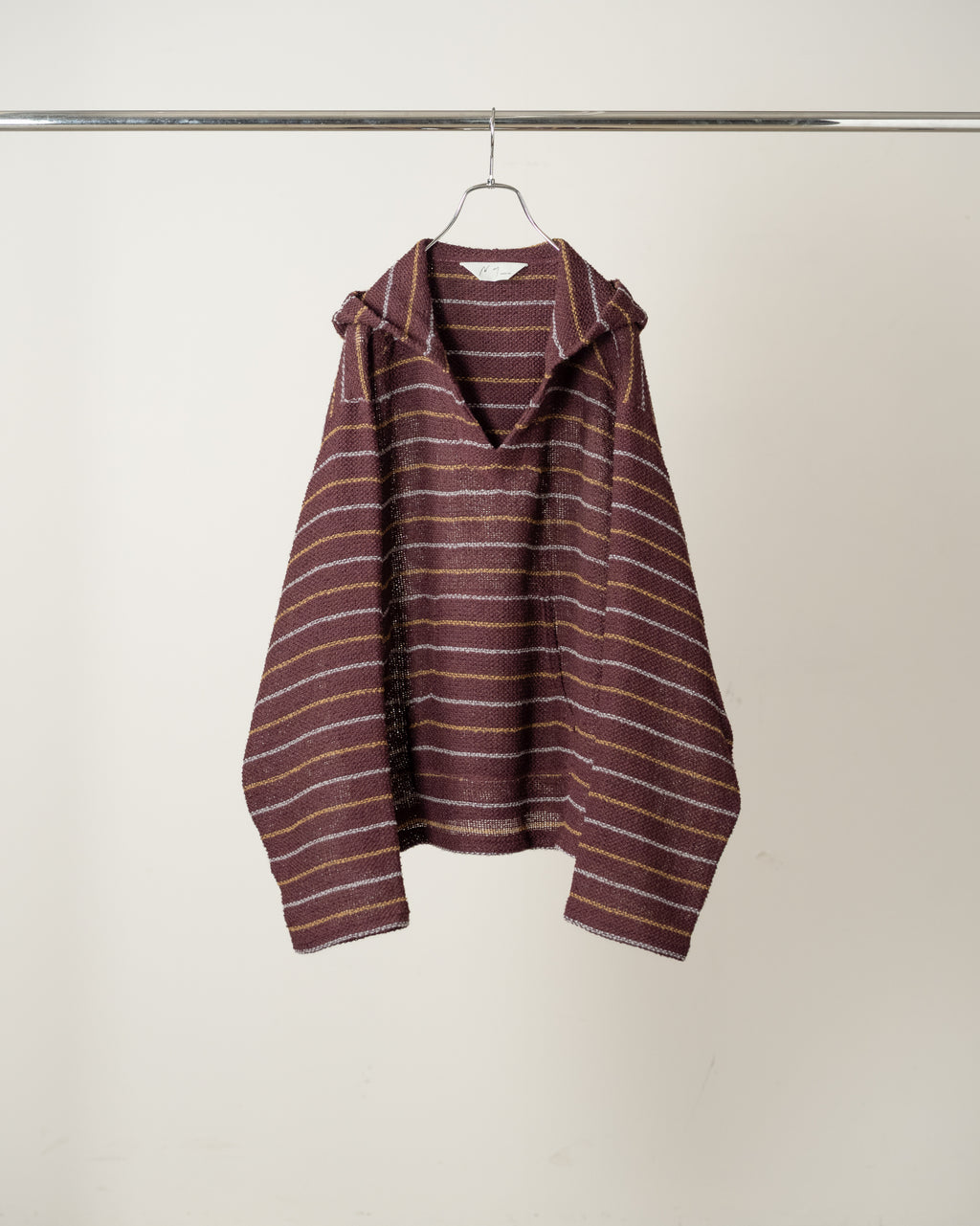 CUT BORDER HOODIE(BURGUNDY)