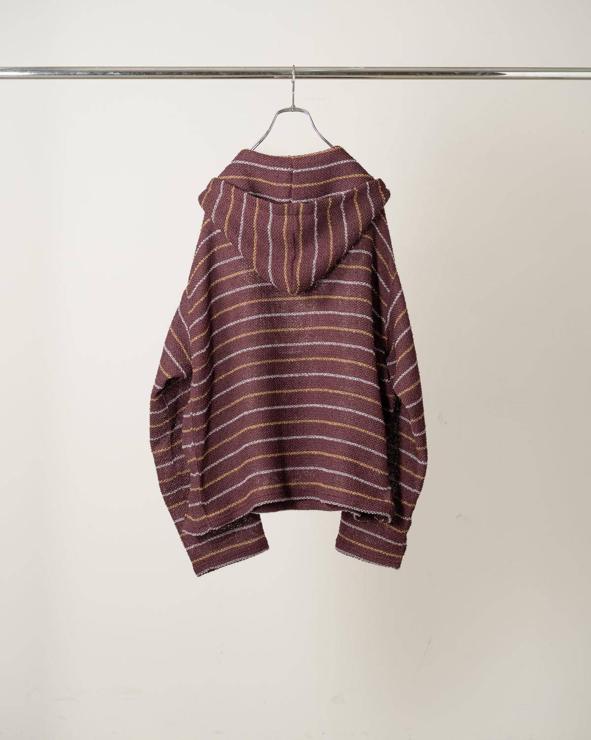 CUT BORDER HOODIE(BURGUNDY)