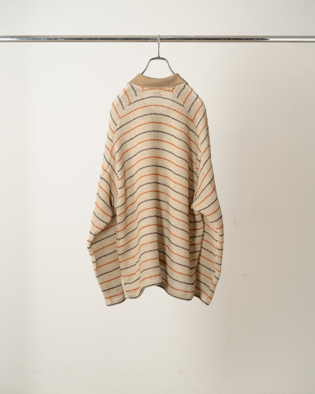 CUT BORDER SKIPPER SHIRT(BEIGE)