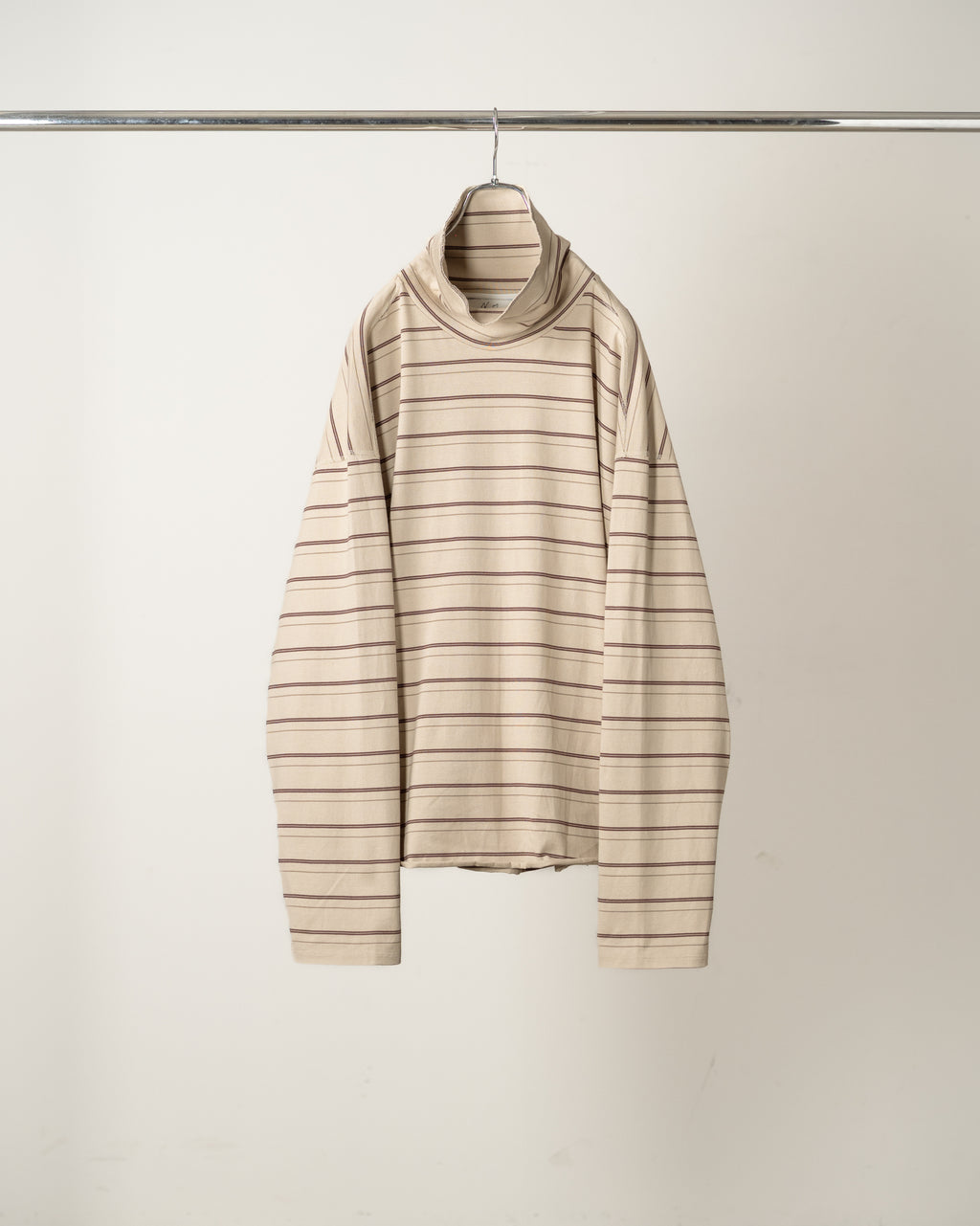 TURTLENECK BORDER LS T-SHIRT(BEIGE)