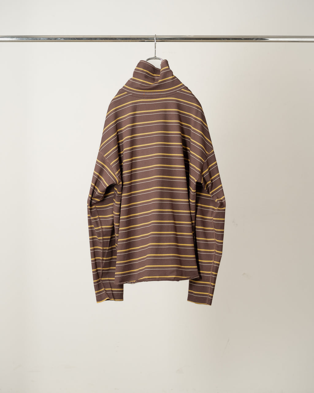 TURTLENECK BORDER LS T-SHIRT(MARRON)
