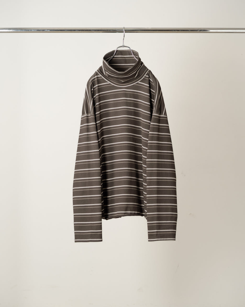 TURTLENECK BORDER LS T-SHIRT(BLACK)
