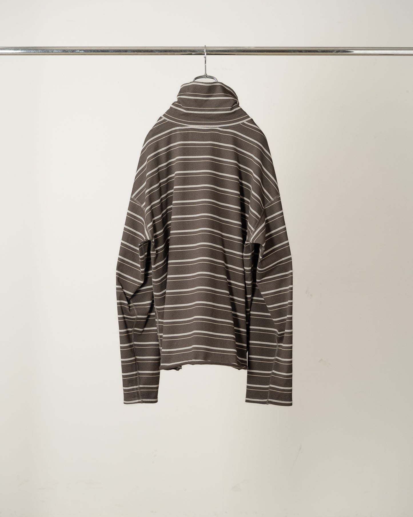 TURTLENECK BORDER LS T-SHIRT(BLACK)
