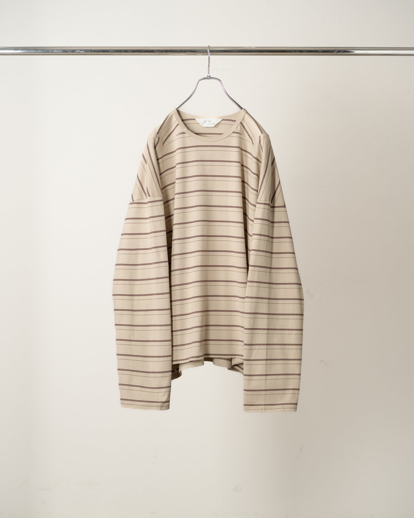 BORDER LS T-SHIRT(BEIGE)