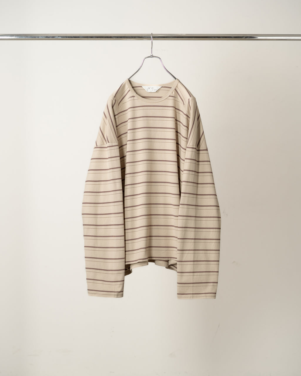 BORDER LS T-SHIRT(BEIGE)