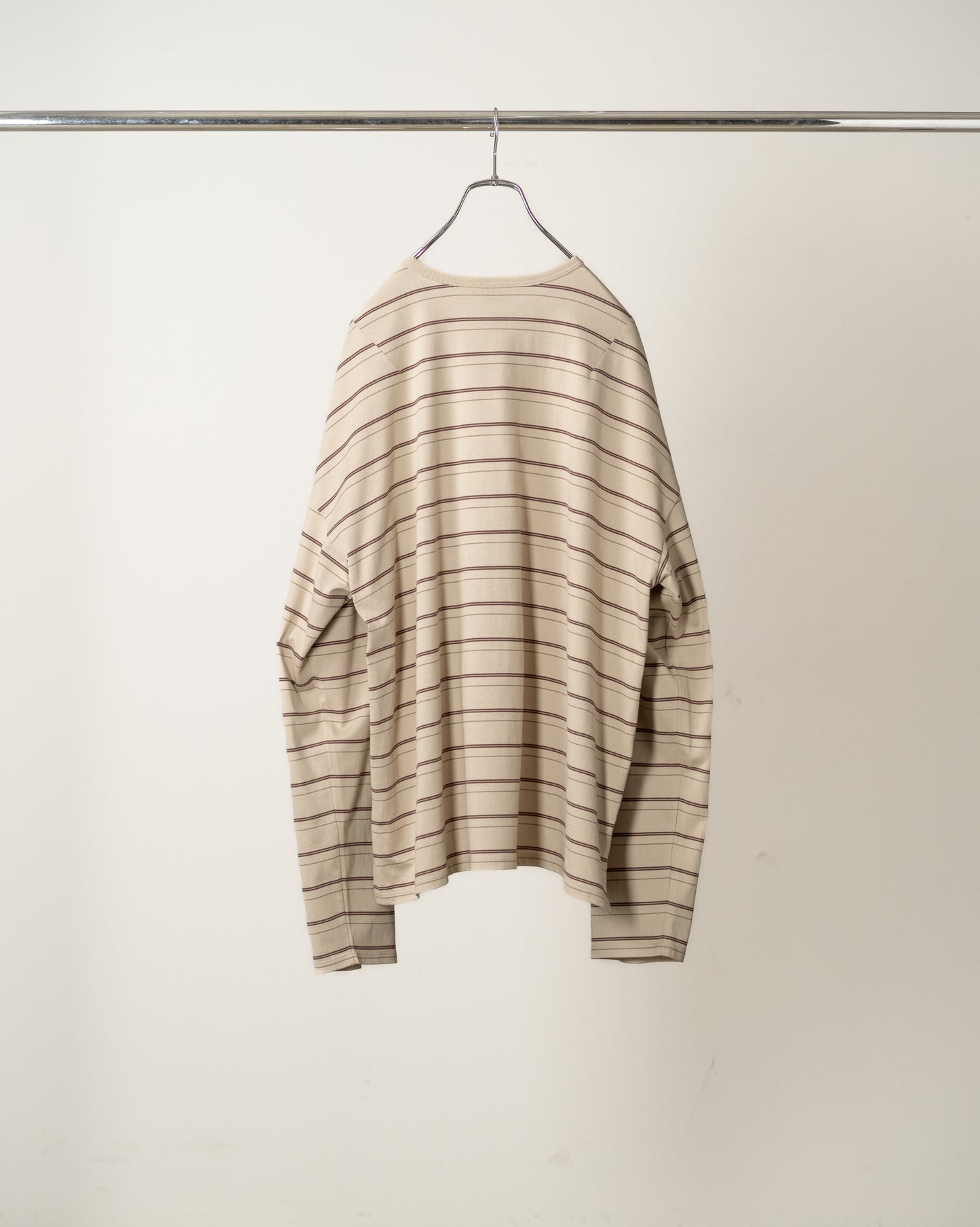 BORDER LS T-SHIRT(BEIGE)