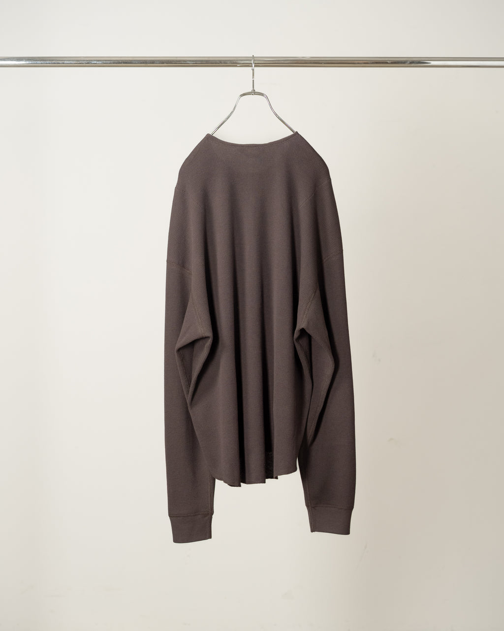 C/CA HENLEY LS T-SHIRT(D.BROWN)