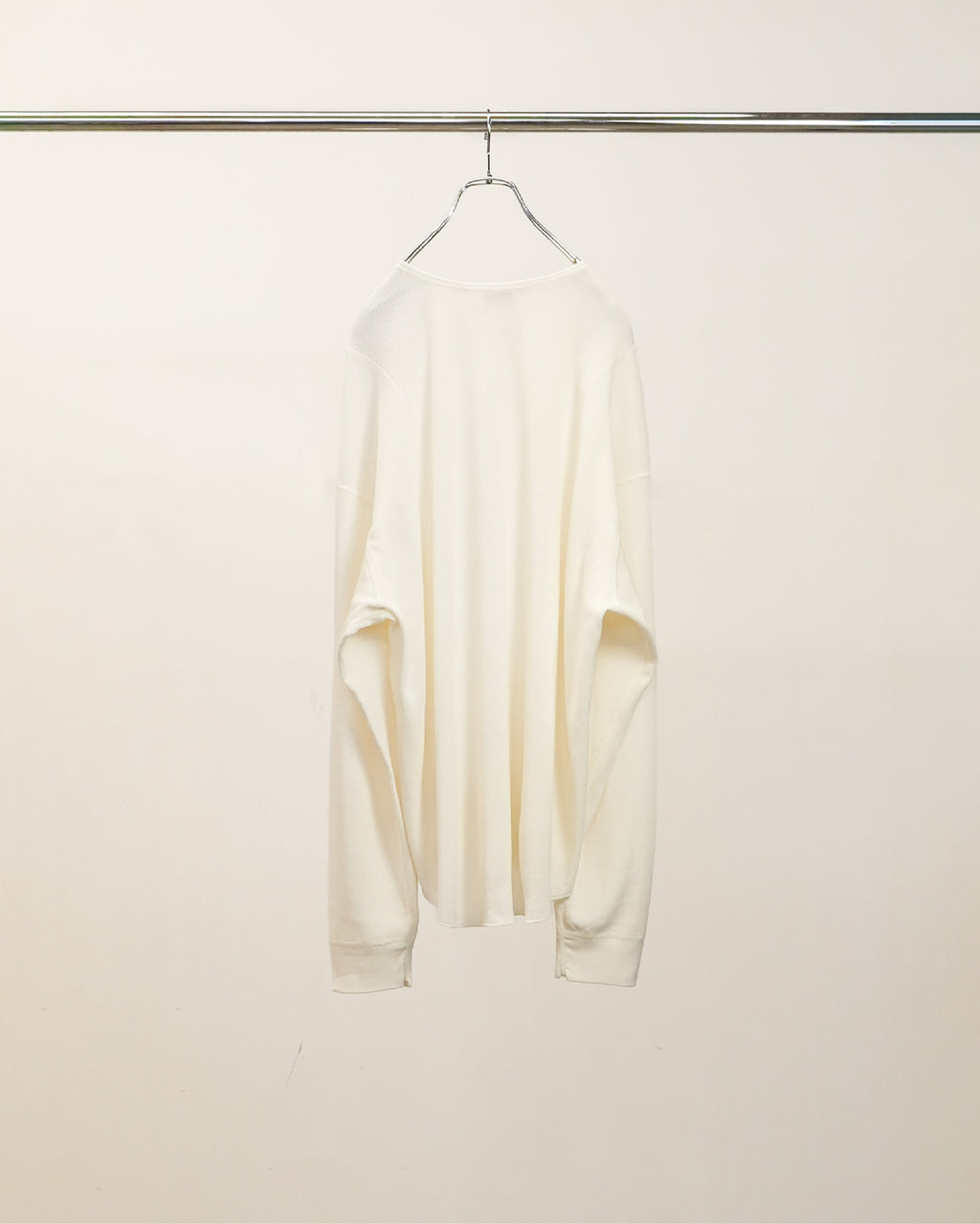 C/CA HENLEY LS T-SHIRT(WHITE)