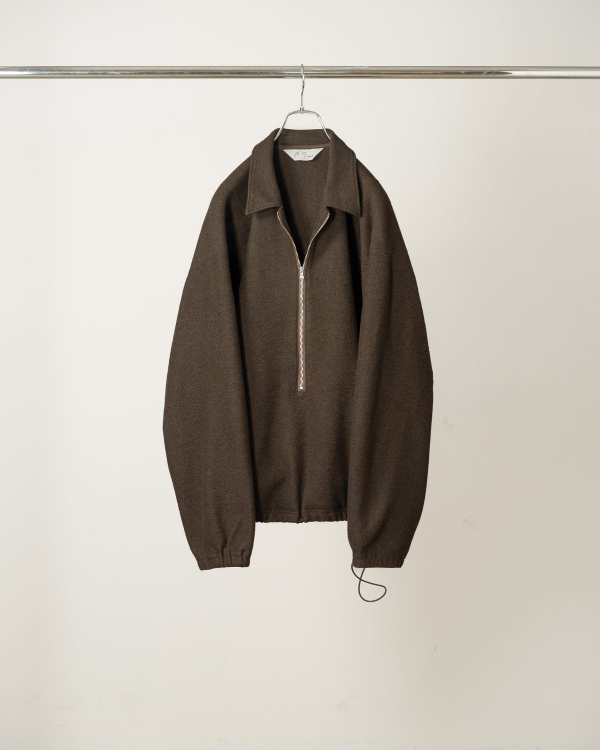 WOOL PULL OVER SHIRT(D.BROWN)