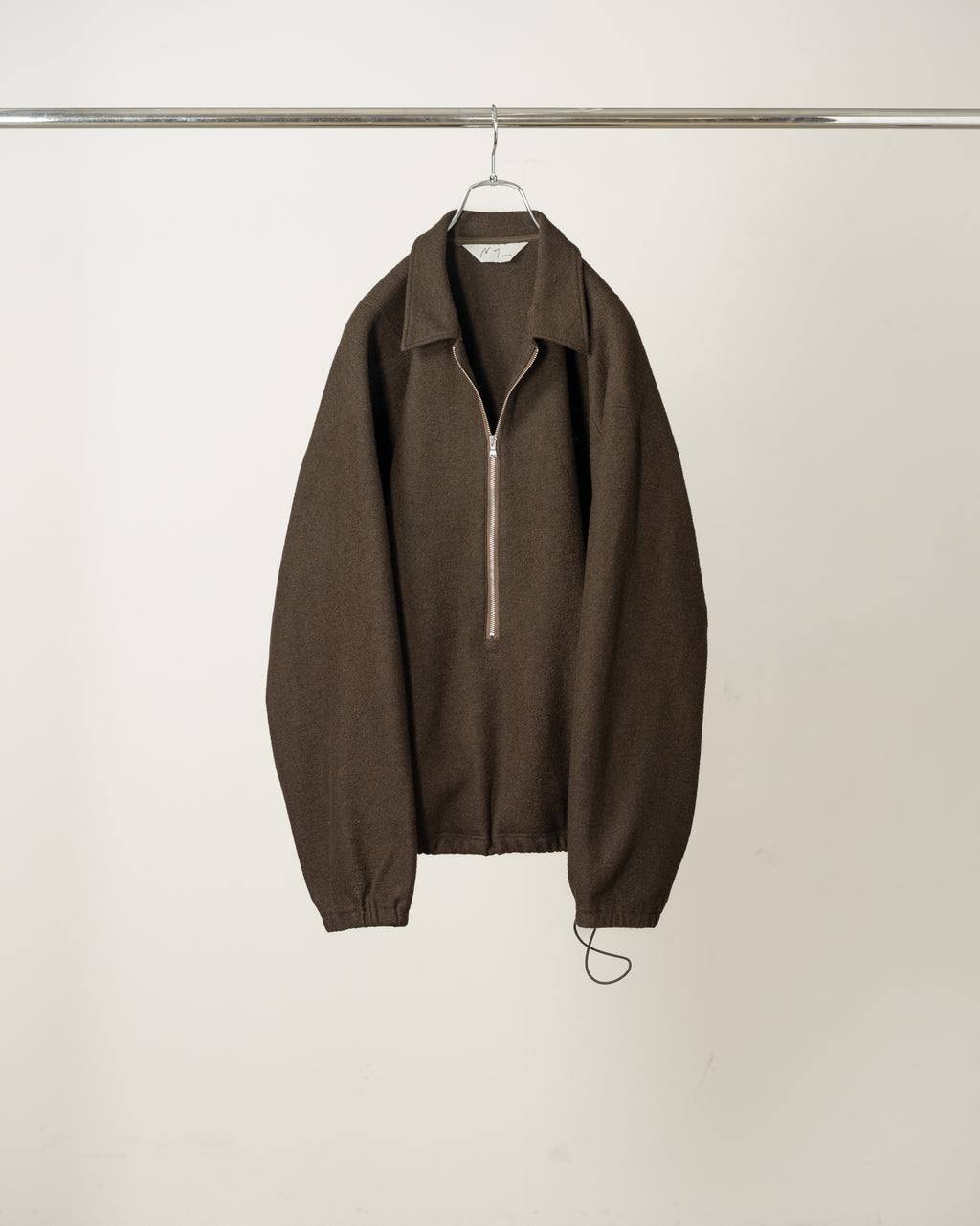 WOOL PULL OVER SHIRT(D.BROWN)