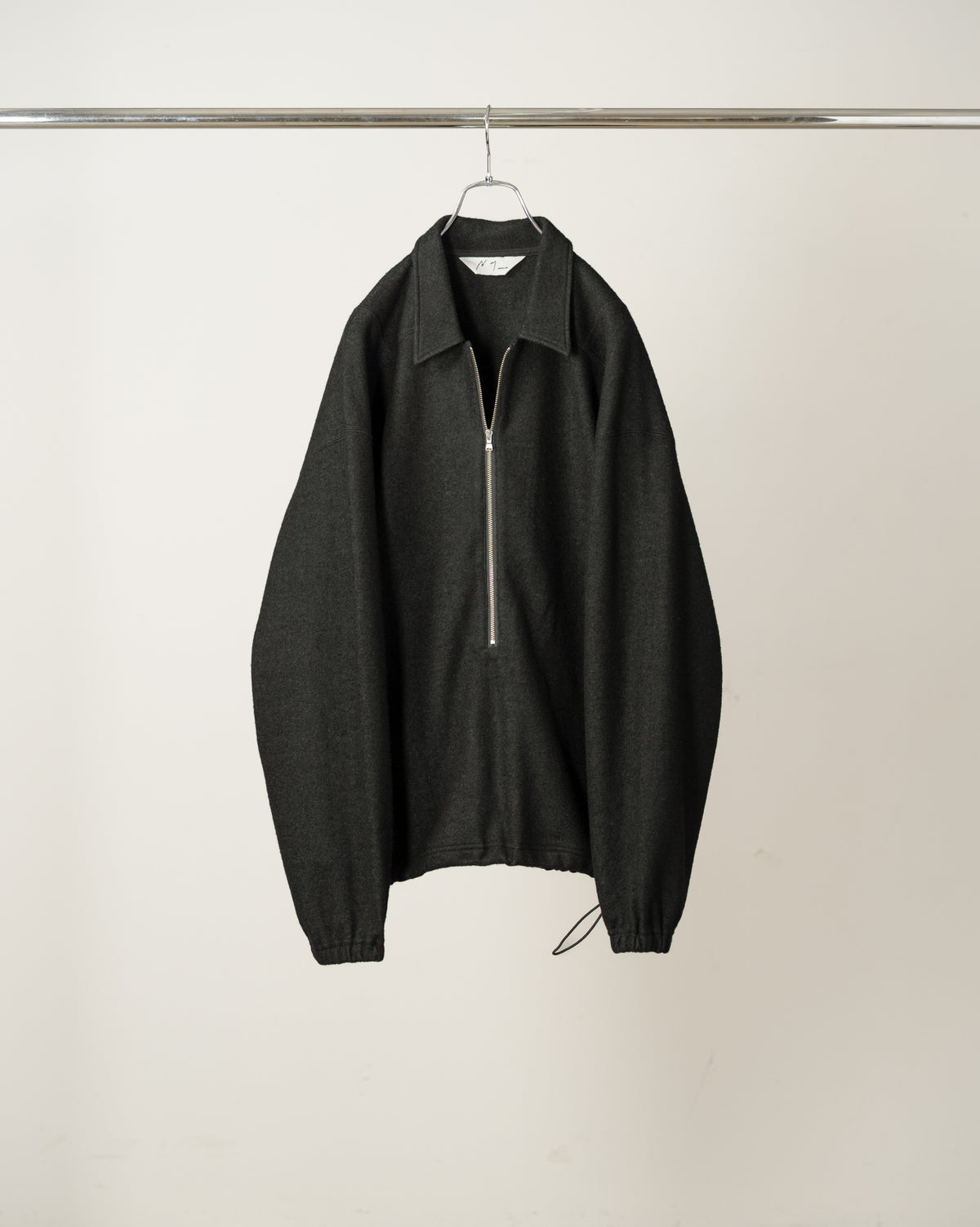 WOOL PULL OVER SHIRT(BLACK)