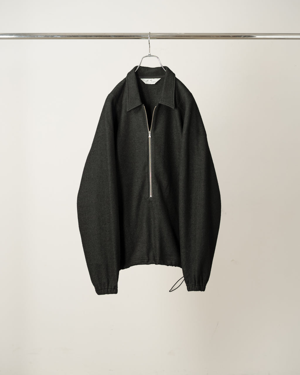 WOOL PULL OVER SHIRT(BLACK)