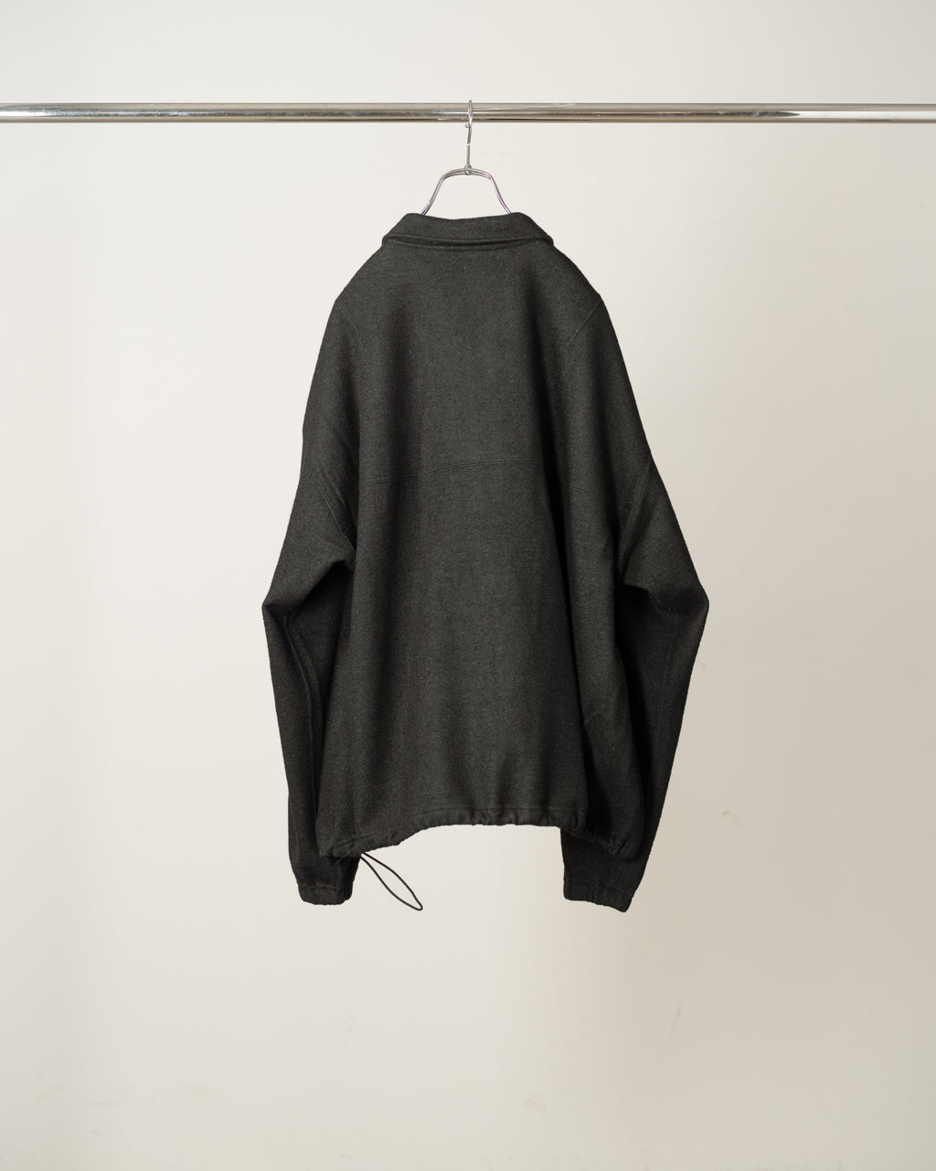 WOOL PULL OVER SHIRT(BLACK)