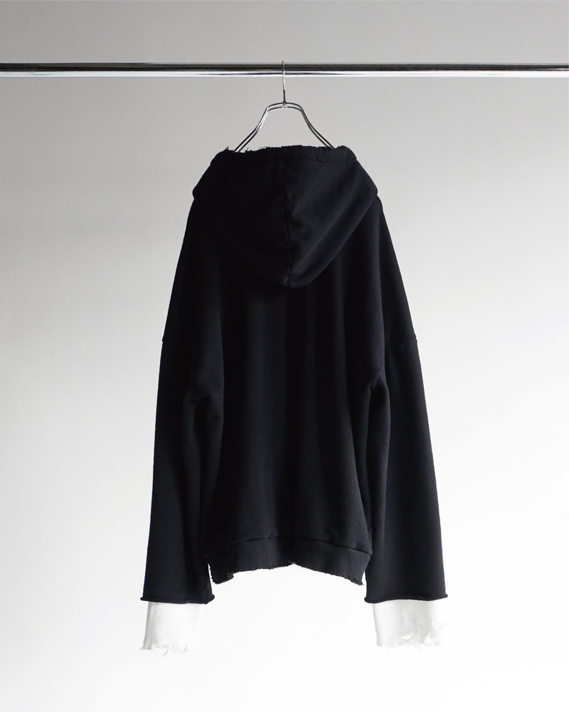 SIZE2ANCELLM 23AW ZIP-UP HOODIE/BLACK size 2