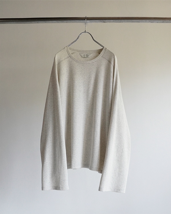 THERMAL LS T-SHIRT(HEATHER WHITE)