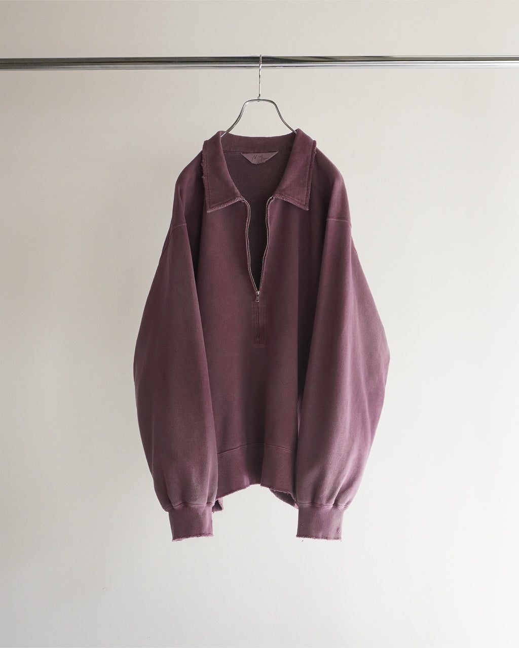 HALF ZIP SWEAT SHIRT(CHERRY)