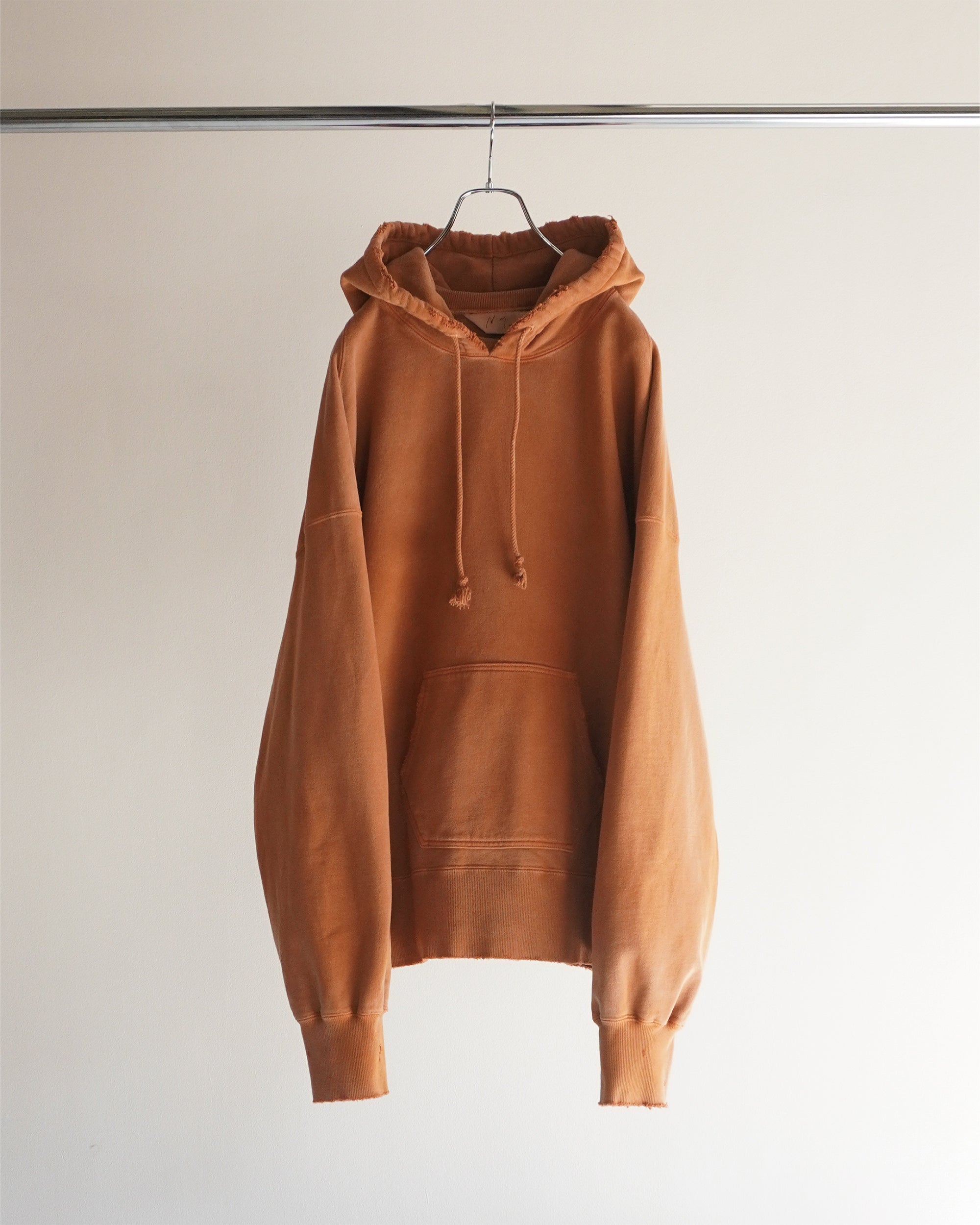 DYED DAMAGE HOODIE(TERRACOTTA) - 1 / TERRACOTTA