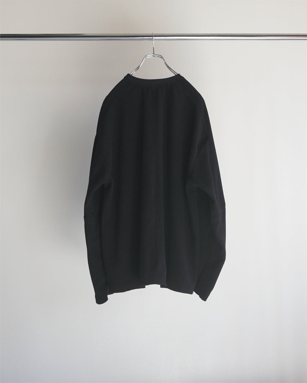 BLOCK FLEECE CREW LS T-SHIRT(BLACK)