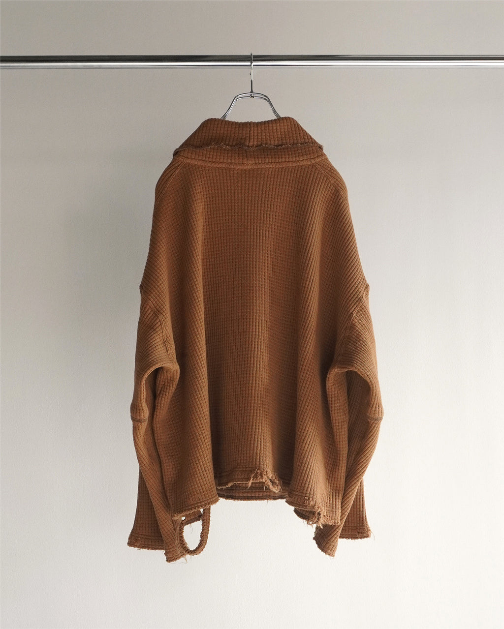 HEAVYWAFFLE DAMAGE LS T-SHIRT(TERRACOTTA)