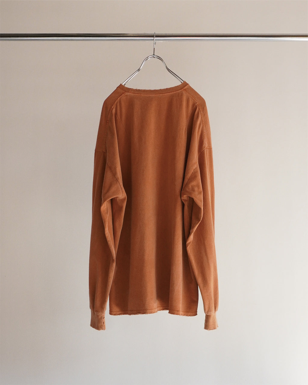 I'm not there DYED LS T-SHIRT(TERRACOTTA)