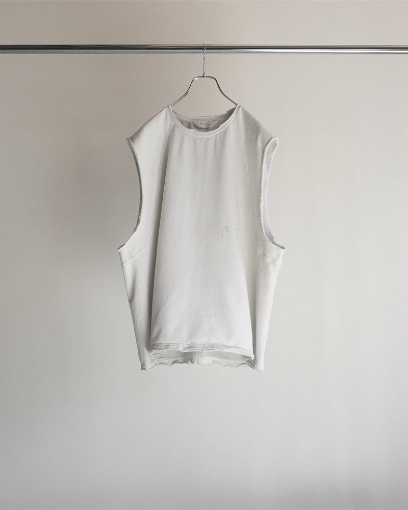 ANCELLM ぶつから 24SS SLEEVELESS AGING T-SHIRT