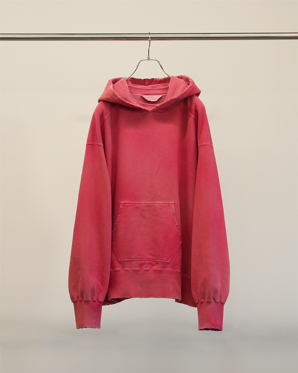 DYED DAMAGE HOODIE(RED)