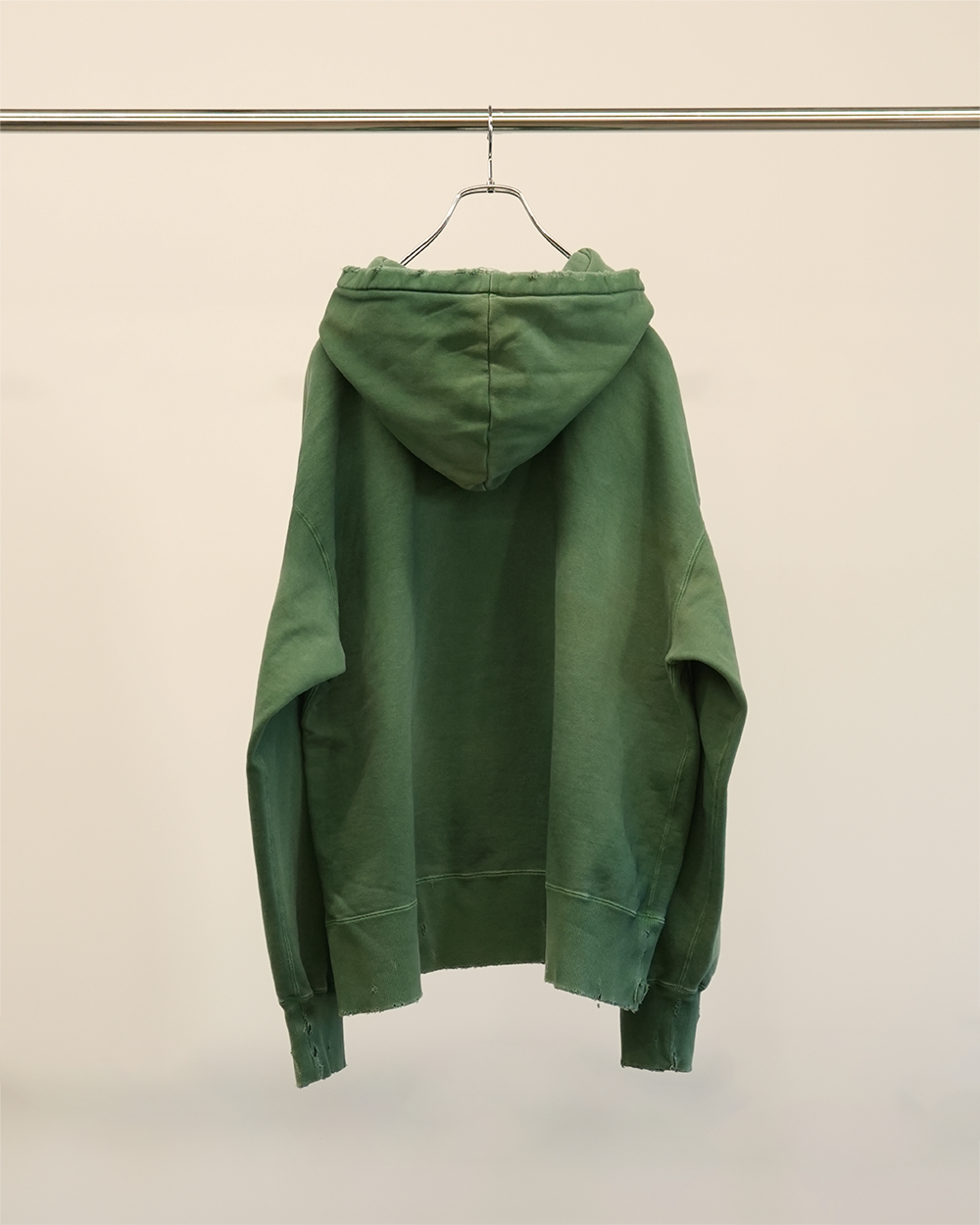 DYED DAMAGE HOODIE(GREEN)