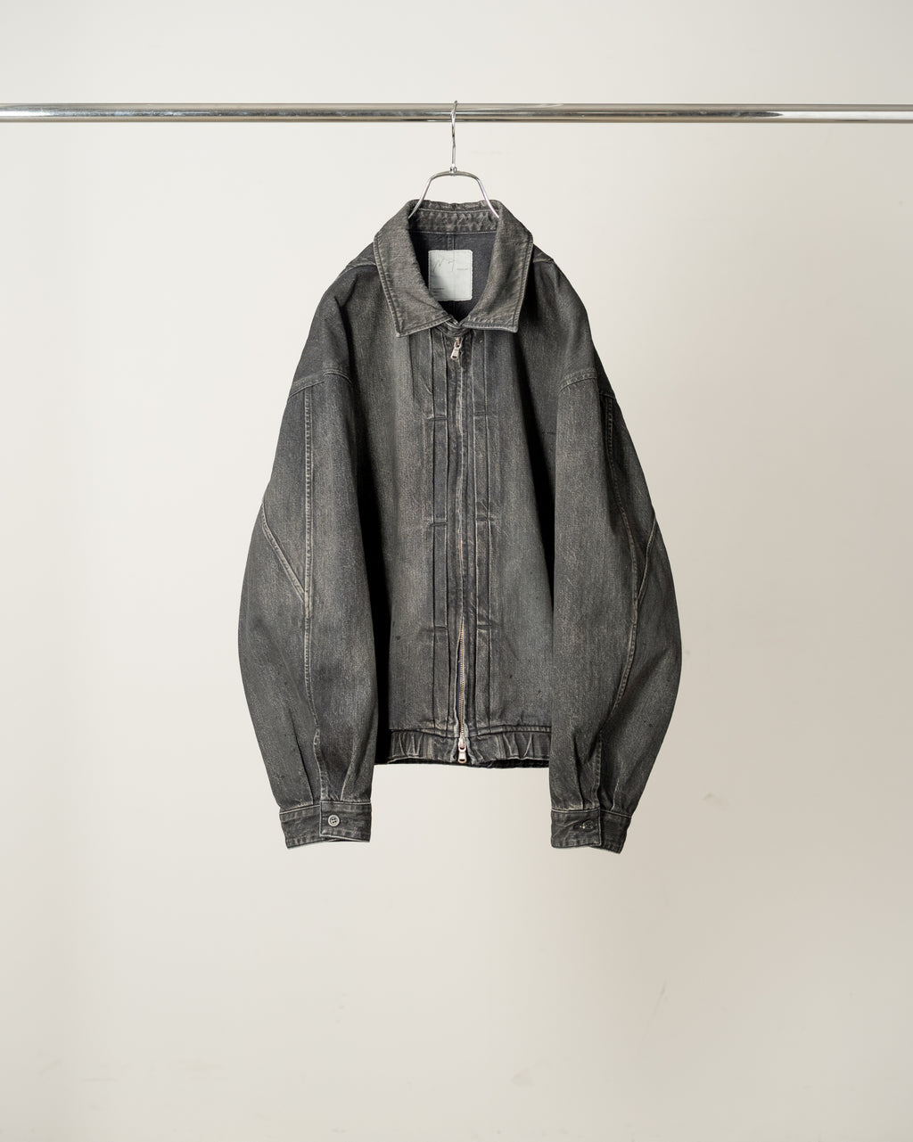 AGING DENIM TUCK JACKET(BLACK) – ANCELLM