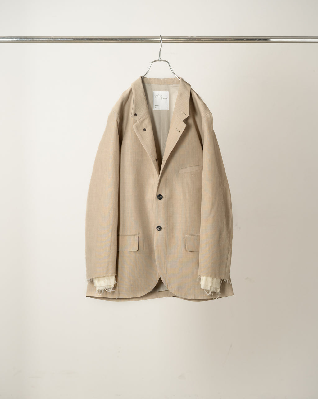 LAYERED TAILORED JACKET(BEIGE)