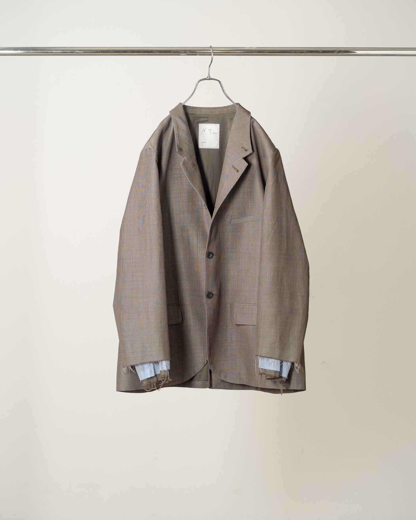 LAYERED TAILORED JACKET(BROWN)