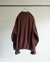 SILK SUEDE WRAP BLOUSON(BROWN)