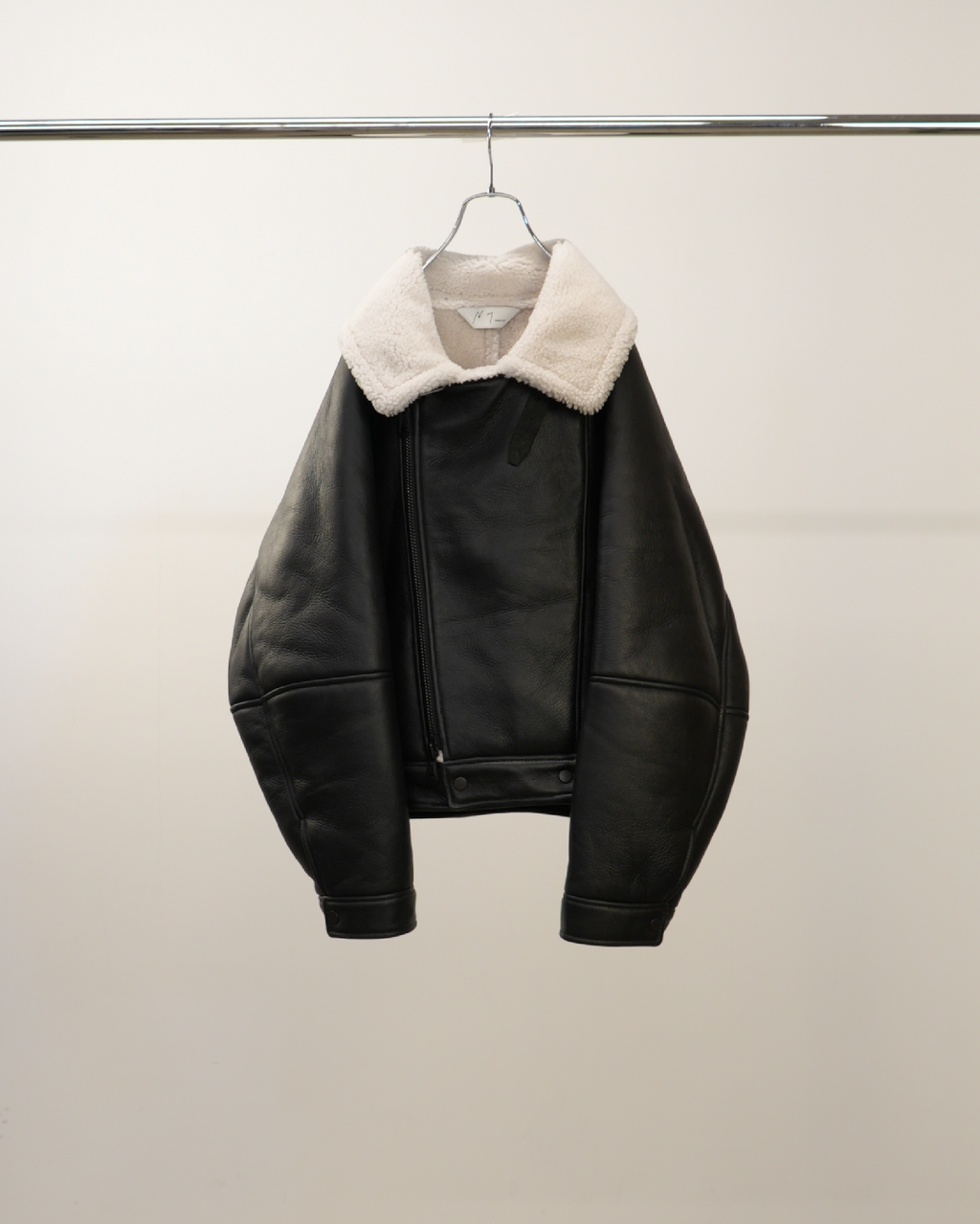 MOUTON DOUBLE JACKET(WHITE×BLACK)