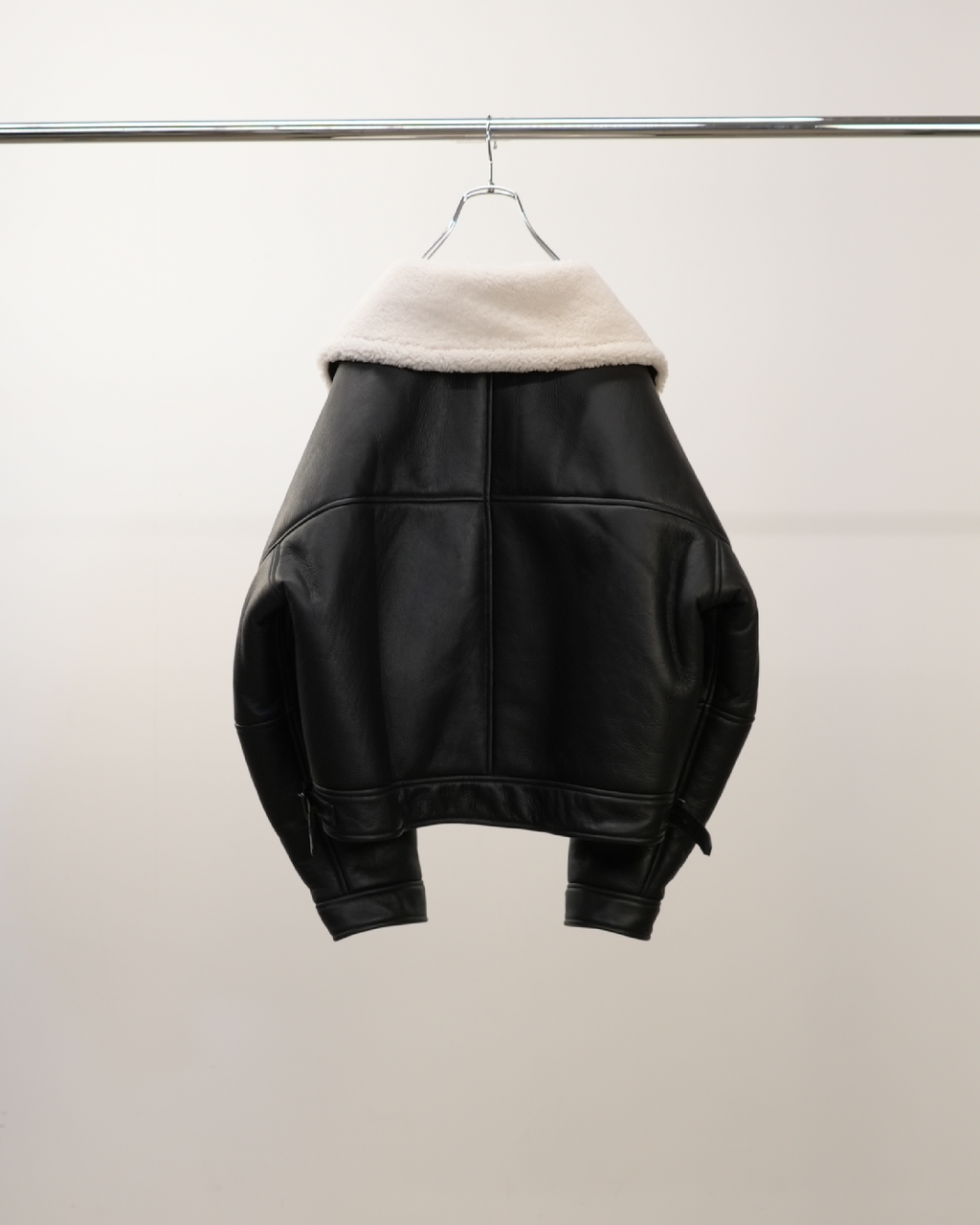 MOUTON DOUBLE JACKET(WHITE×BLACK)