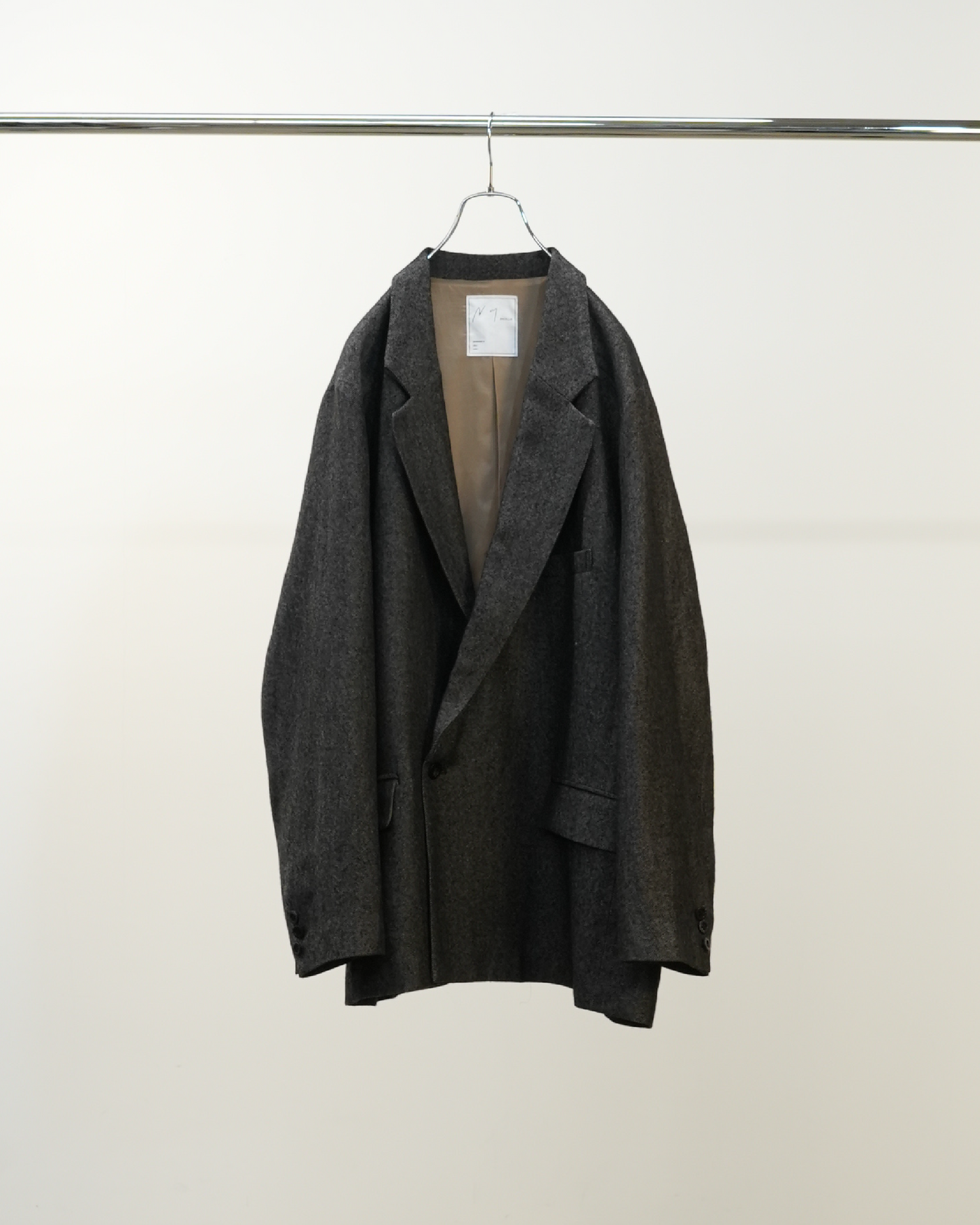 SEMI-DOUBLE TAILORED JACKET(BROWN)