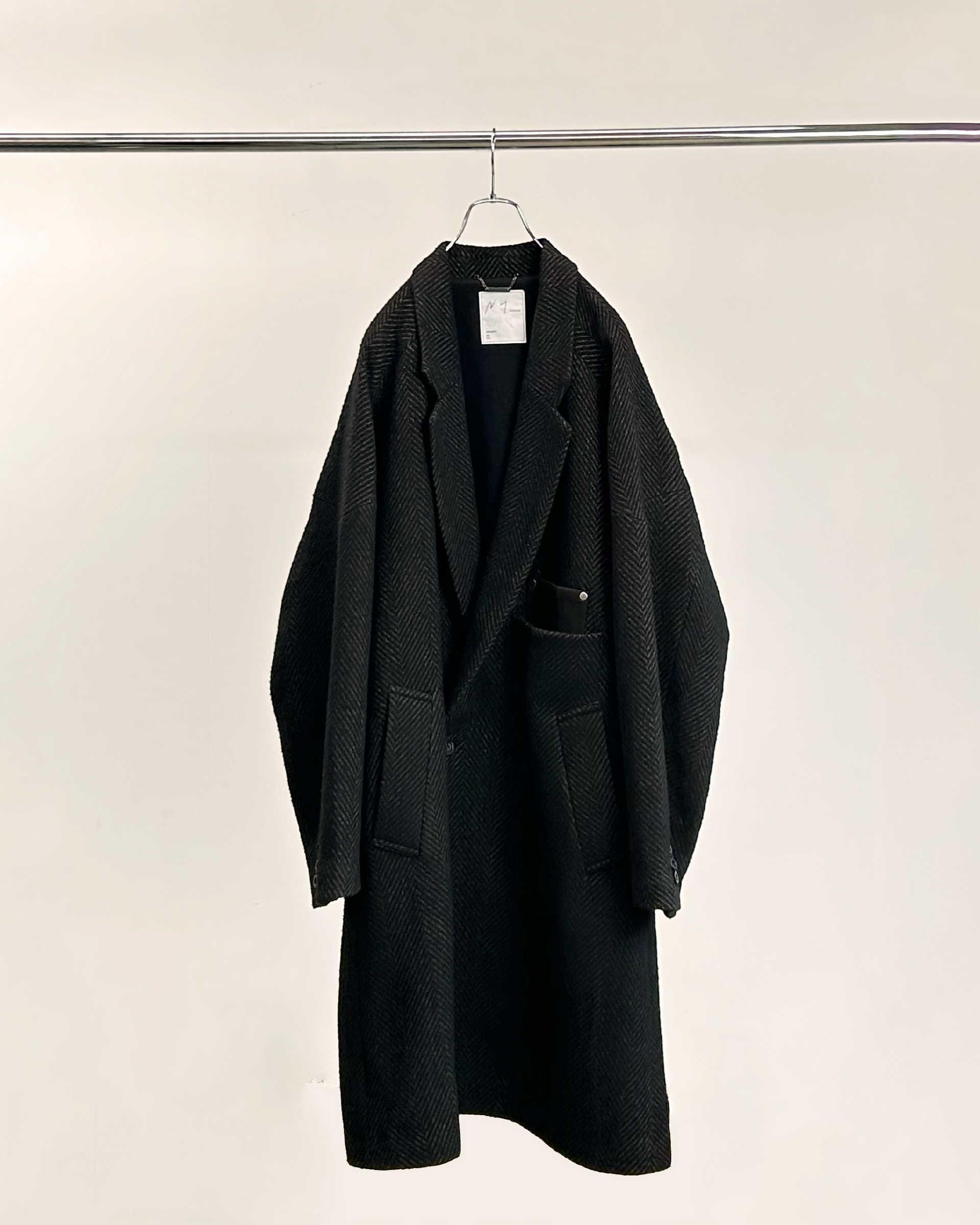 SEMI-DOUBLE CHESTER COAT(BROWN×BLACK) – ANCELLM