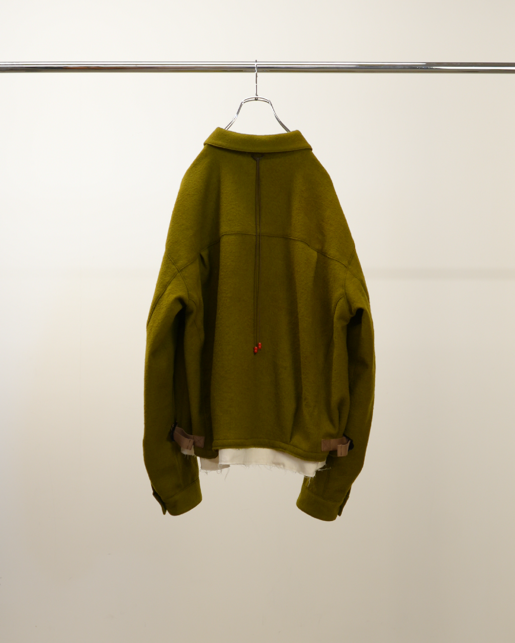 SHRINK WOOL LAYERING JACKET(OLIVE)