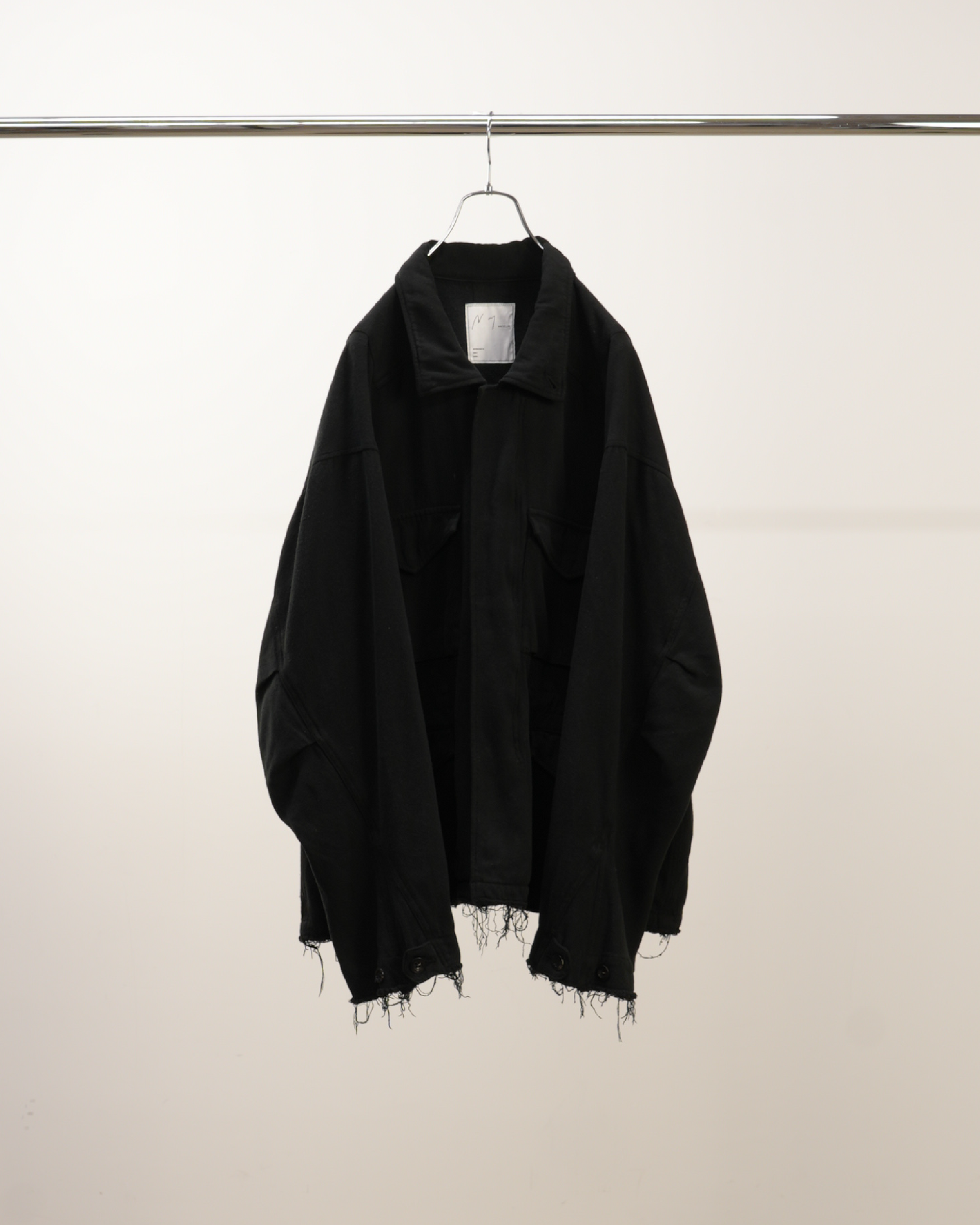 SILK SUEDE FIELD JACKET(BLACK) – ANCELLM