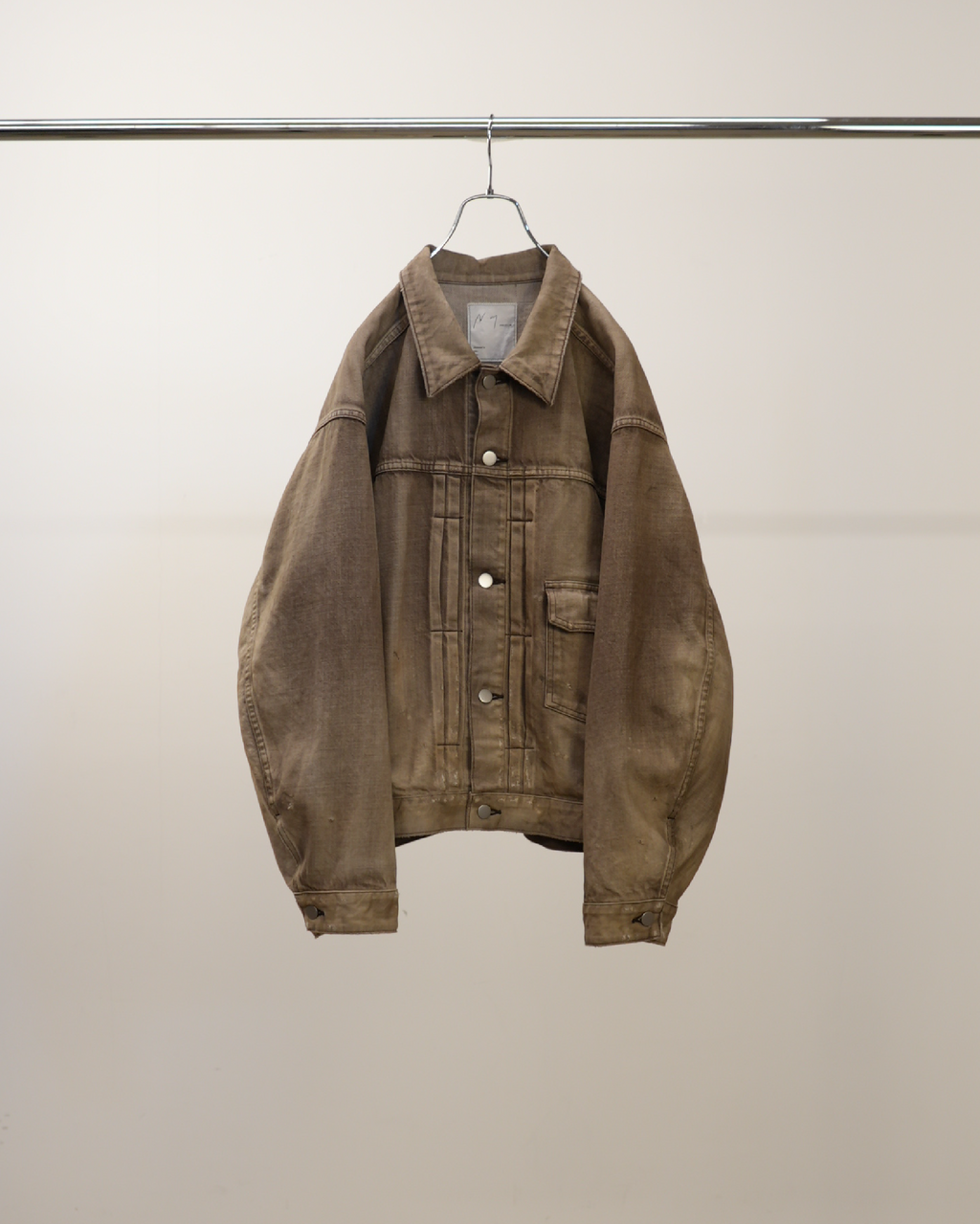 AGING DENIM JACKET(BROWN)