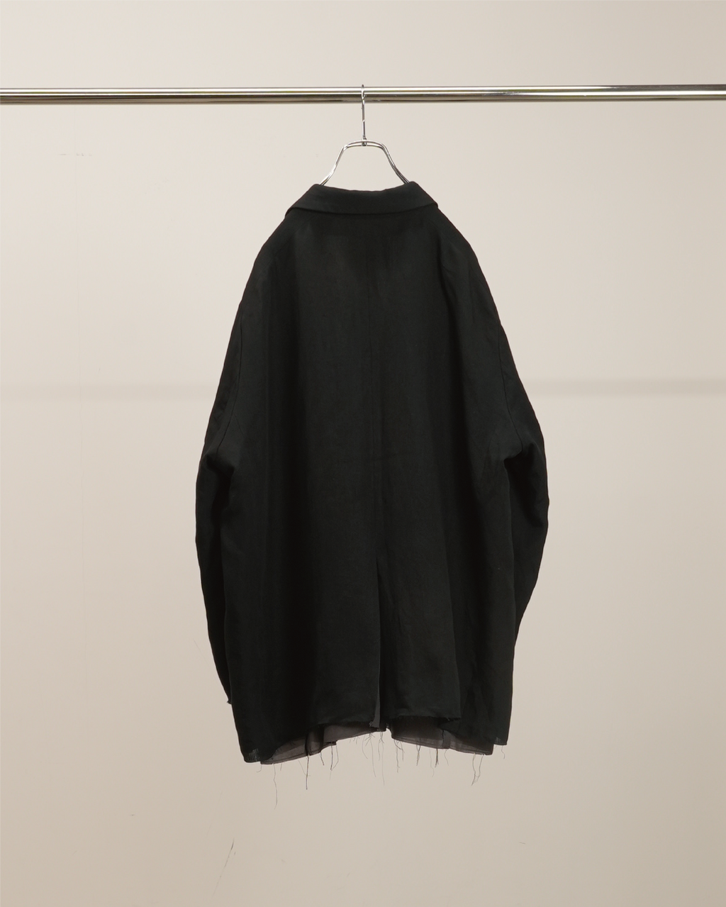100/S LINEN TAILORED JACKET(BLACK) – ANCELLM 100/S LINEN TAILORED JACKET(BLACK) – ANCELLM