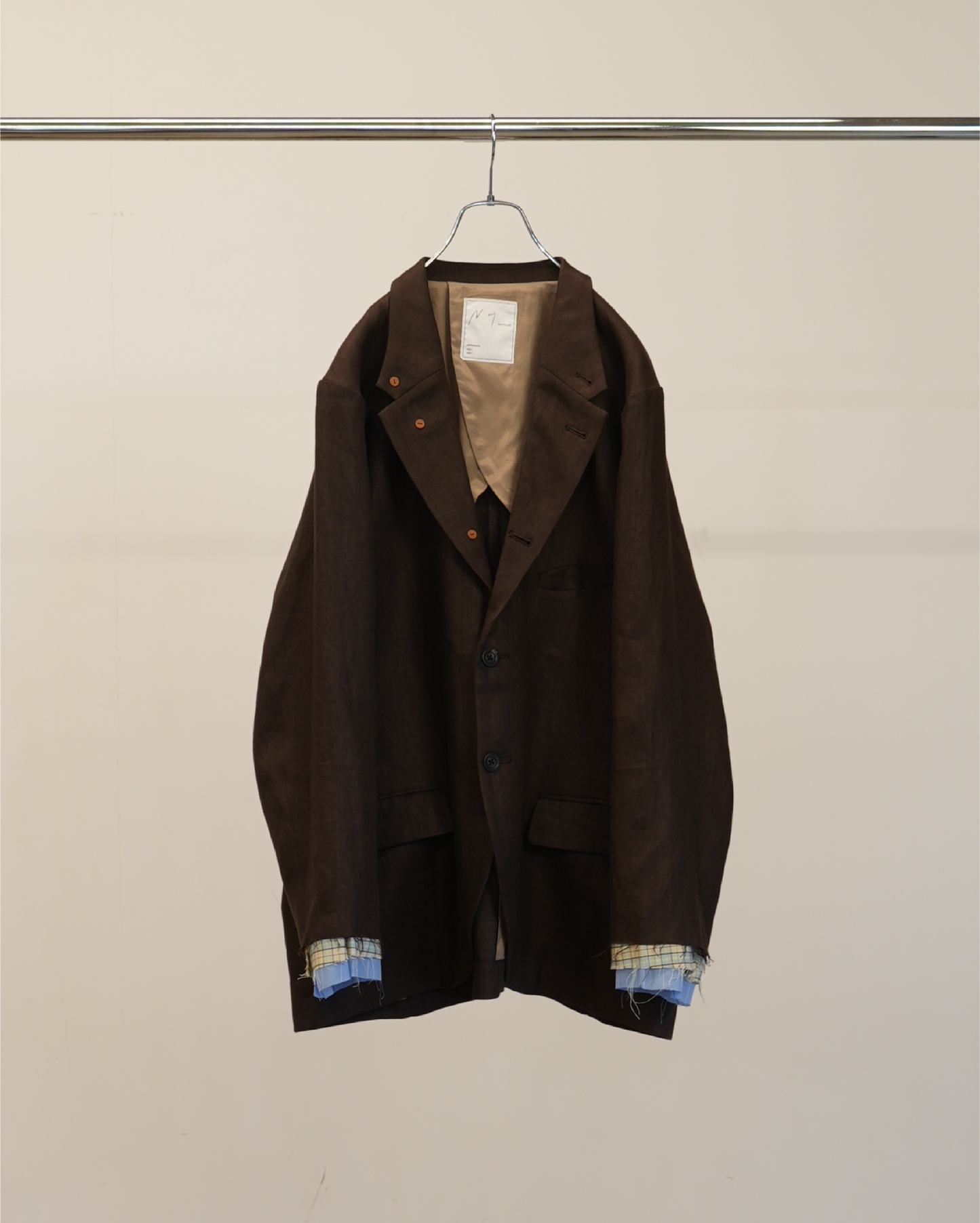 LAYERED TAILORED JACKET(BROWN)