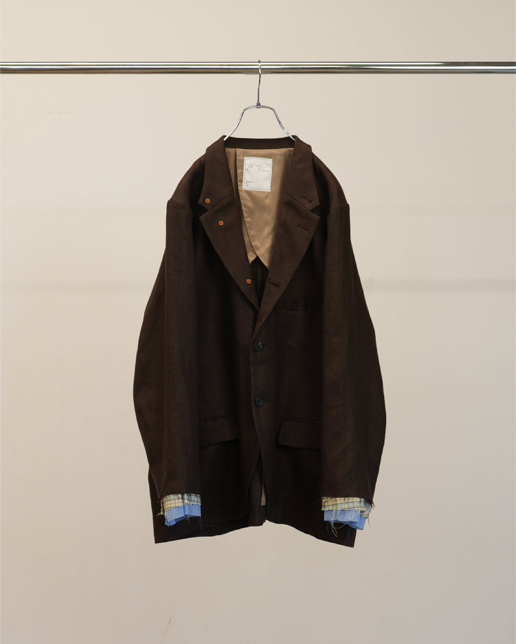 LAYERED TAILORED JACKET(BROWN)