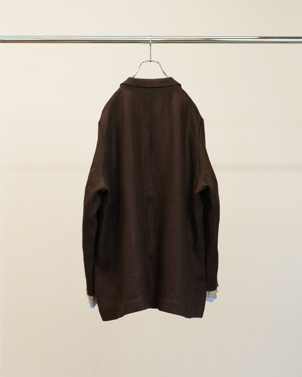 LAYERED TAILORED JACKET(BROWN)