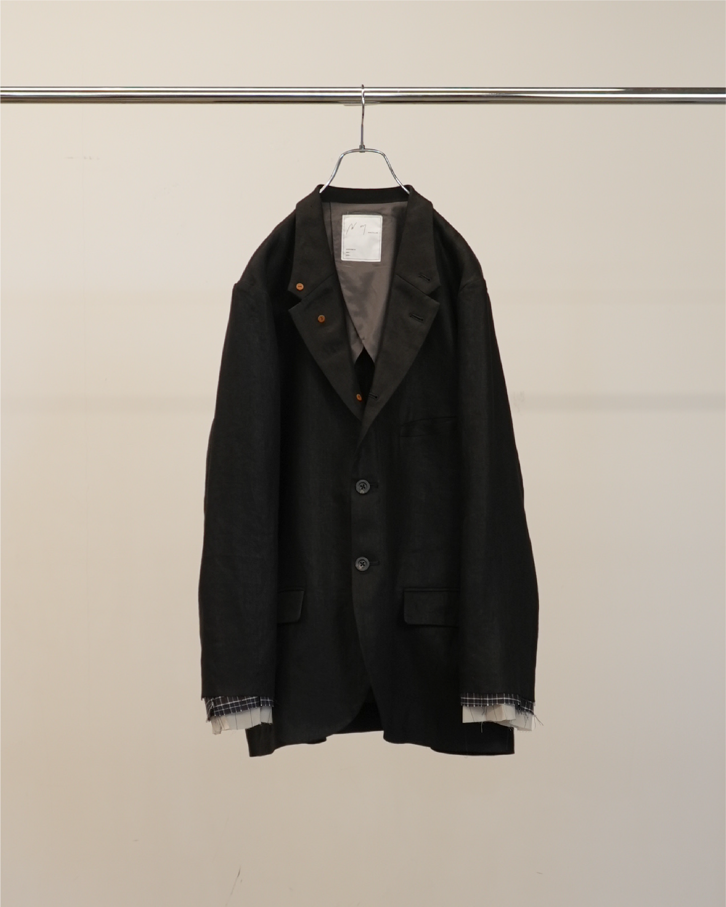 LAYERED TAILORED JACKET(BLACK)